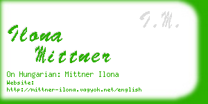 ilona mittner business card